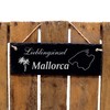 Slate Board Favourite Island Mallorca with Palm Tree Motif 22