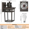 Motion Sensor Outdoor Wall Lantern with Remote Control, Dusk to