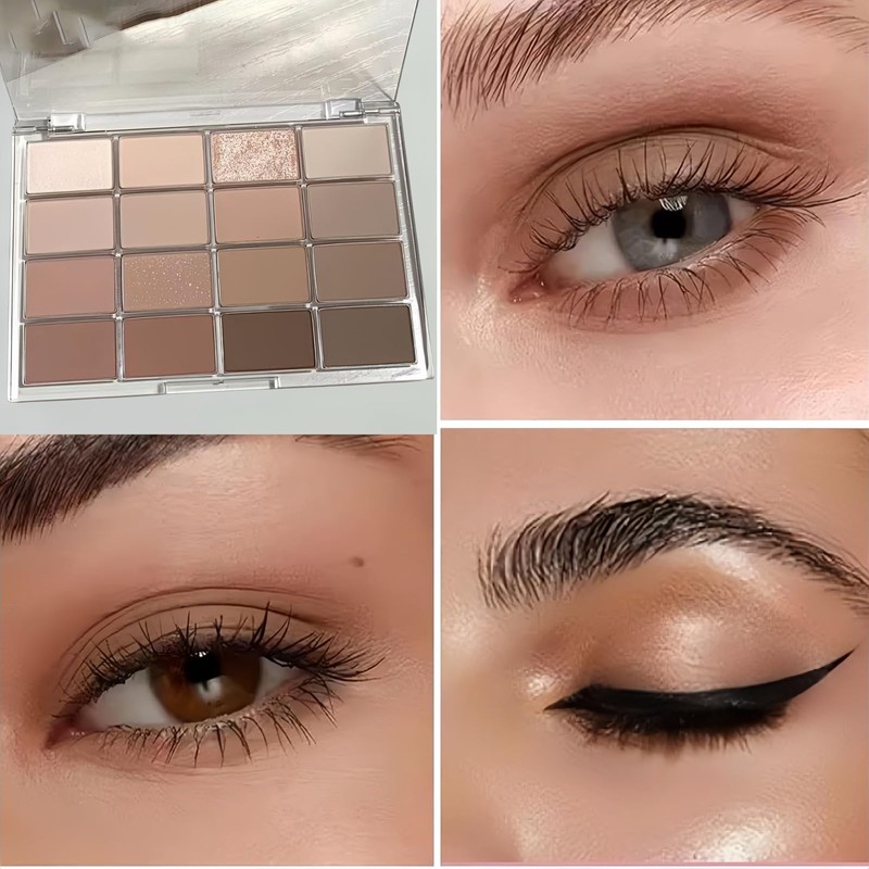 16 Color Nu/de Eyeshadow Palette for Women,Shimmer Matte Eyeshadow Make-Up
