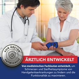 Dr. Arthritis Designed by Doctors, Lightweight Wrist Brace, Wrist Support, Tendonitis Bandage, Carpal Tunnel Splint, Hand Brace Right, Left, Pair, Blue