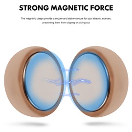 6 Pairs of Magnetic Hijab Clips, Round Magnetic Clasp Pins for Scarves and Cardigans, Buttons Without Sewing Multi-Use Brooches for Clothing