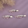 Teyglen 5pcs Bride Wedding Crystal Pearl Hair Pins Clips Set