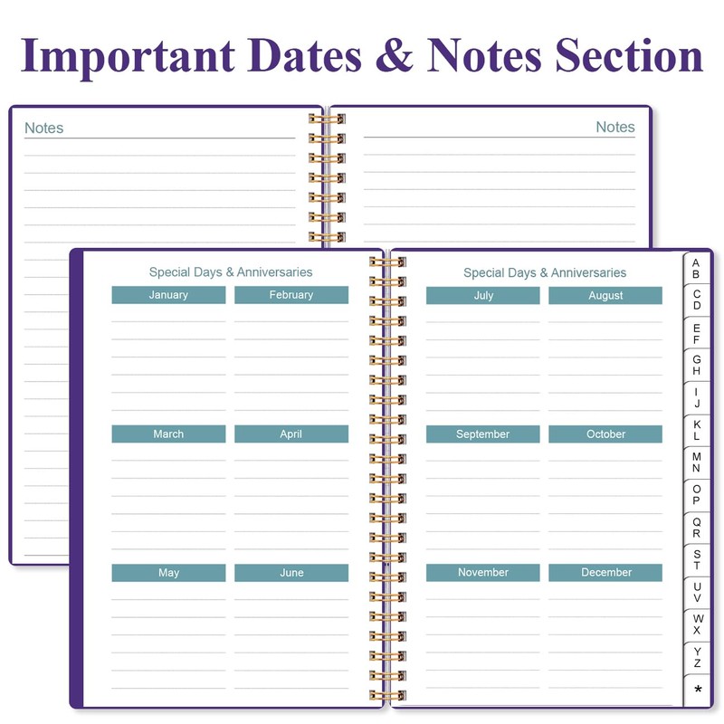 Address Book with Alphabetical Tabs - Telephone & Address Book