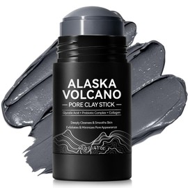 Alaska Volcano Pore Clay Stick, Deep Cleansing Face Mask Stick for Pore Care, Exfoliating, Smoothing Skin