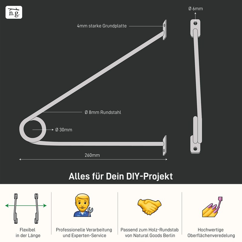 Natural Goods Berlin Gard Prenzlberg Coat Rack | Powder Coated
