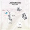 ONEFINITY Feather Chain 925 Sterling Silver Turquoise Feather Pendant Chain
