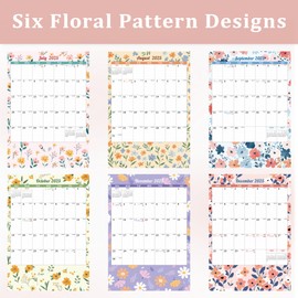 Ospelelf Wall Calendar 2025-2026 Monthly Large Pad Planner with Protective Cover and Sticker for Family Fridge Office Teacher Student 17" X 22" Ditsy Floral