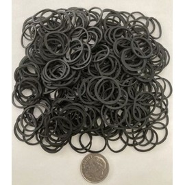 Unbranded 50 PCS SMALL BLACK RUBBER BANDS