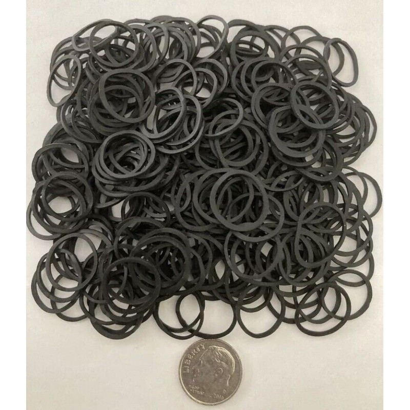 Unbranded 50 PCS SMALL BLACK RUBBER BANDS