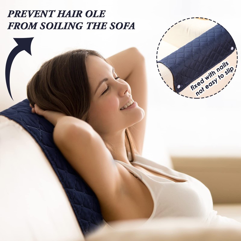 Moukeren 3 Pieces Recliner Headrest Protector Headrest Cover for Recliner