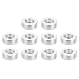 PATIKIL M2 Aluminum Spacers, 10 Pieces Metal Spacers Aluminum 2.6mm ID x 5mm OD x 2mm L Aluminum Spacer Screw Stand Round for M2 Screw Bolts