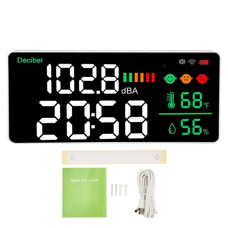 4 in 1 Decibel Meter, Wall Mounted Noise Level Meter