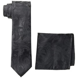 STACY ADAMS mens Classic Style Reg necktie, Black, Regular US