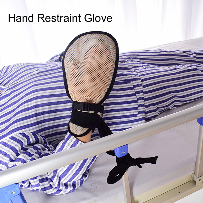 Hand Restraint Glove Dementia Elderly Restraint Glove Medical Safety Mesh