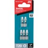 Makita E-00620 Impact XPS™ T20 Torx 1" Insert Bit, 5/pk