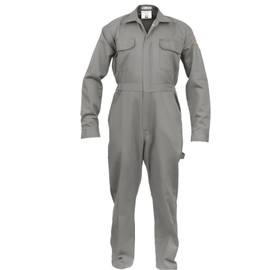 Just In Trend Mens Flame Resistant FR Coverall (Small, Light Grey)