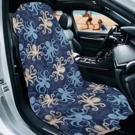 SEANATIVE Octopus Sports Print Towel Seat Covers for Cars - Quick-Dry Sweat Towels for Gym, Hiking & Beach with Anti-Scratch Design (Machine Washable, Universal Fit)