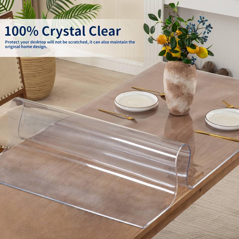 Eisdroma 48 x 120 Inch Clear Table Cover Protector, 2mm