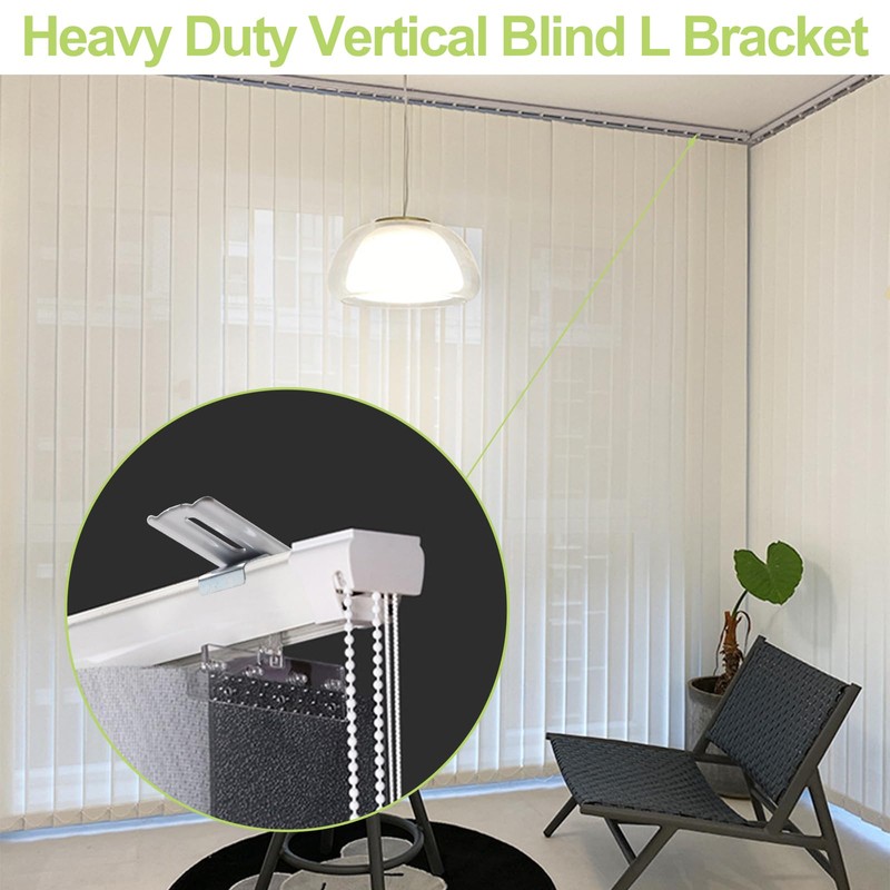 UFURMATE Vertical Blind Bracket, 6 Pcs 4.2 Inch Length Metal