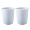Gaolinci 2 Pcs Simple White Ceramic Mouthwash Cups, Bathroom Brushing