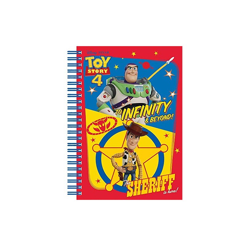A5 Toy Story 4 Hardback Spiral Bound Lined Pages Notebook