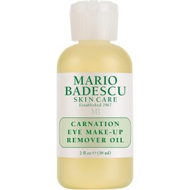 Mario Badescu Aceite removedor de maquillaje de ojos de clavel, ideal para pieles mixtas, secas o sensibles, limpiador e hidratante, removedor de rímel impermeable con aceite de semilla de sésamo, 59 ml