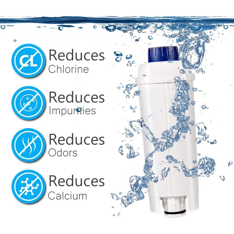 4 Pack Coffee Filter Replacement for Delonghi Filter DLSC002, DLS