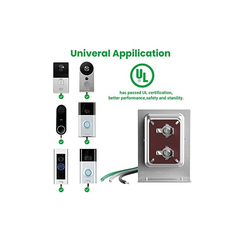 XXSZHY 16V 30VA Doorbell Transformer Hardwired Compatible with Ring Video