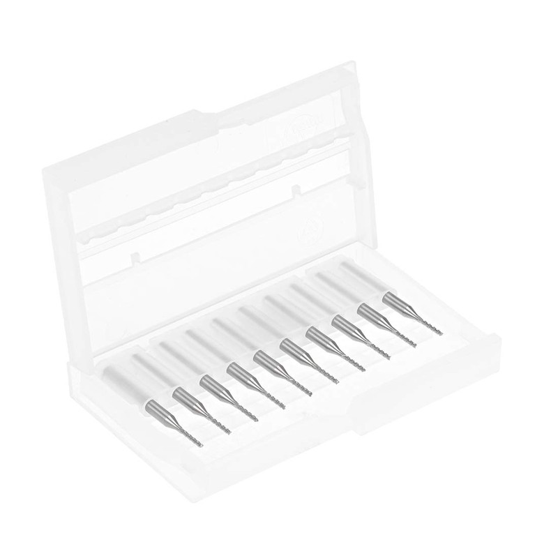 sourcing map 10Pcs 1.2mm Carbide End Mill Engraving Milling Cutter