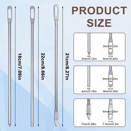 3pcs Drawstring Threaders, Quick & Easy Draw String Threader Puller Tool Simple Needle Threader Drawstring Replacement Tool for Hoodies, Jackets, Sweatpants, Swim Trunks, Shorts (3 Styles)