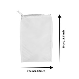 3pcs Reusable Micron Fine Mesh Filter Bags,Drawstring Cold Brew Coffee Cheese Cloths Strainer Bags,Fine Mesh Nylon Straining Bag, Washable Strainer Bag for Juice,Wine,Homebrew,Brewing,Hop(200 mesh)