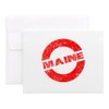 CafePress Rubber Ink Stamp Maine 4.25" x 5.5" Notecards 10