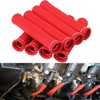 8pcs 2500° Spark Plug Wire Boots Heat Shield Cover Wire Boots Wrap Protector Sleeve For LS1/LS2 SBC BBC 350 454 Car Truck (Black)