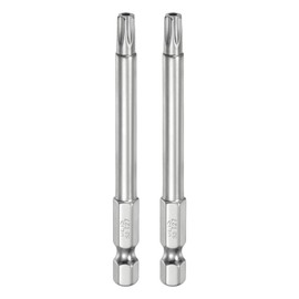 QUARKZMAN Pack of 2 T27 Security Torx Bit 1/4 Inch Hex Shank 3 Inch Long S2 Steel Magnetic Tamper Proof Star Bits Screwdriver Torx Head with Hole for Screws Bits