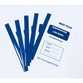 PACK OF 5 Hygi First Temperature Log Book A5 for recording appliance temperatures 6 Months Period