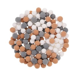 uxcell 7 Packs Replacement Shower Head Bead 7-8mm Shower Filter Beads Replacement Mineral Stone Bead for Water Softener Filtration Shower Head, White, Grey, Orange
