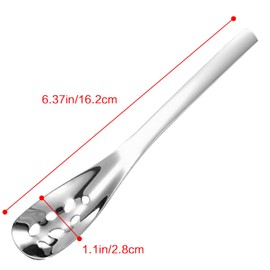 Set of 4 Slotted Serving Spoons, Stainless Steel Caviar Spoons, Small Slotted Spoons, Strainer Spoons, Olive Spoons, Spoon with Holes, Salad Spoon, Dinner Utensils for Home, Kitchen, Restaurant,