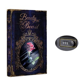 Fake Book Box - Small Safe Box with Combination Lock - Hidden Safe in Plain Sight - Diversion Safes - Secret Safes (Beauty Beast) (X-Large)
