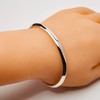 VN Jewelry Classic Plain Silver Bangle For Men | Sleek