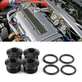 ‑6AN Male Hex Head Socket, 6AN with ORing Kit ORB Port Plug Aluminium Alloy Black Anodizing AnodizingCar Parts