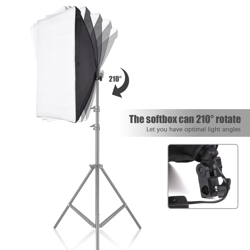 50*70cm Studio Photography Softbox with E27 Socket Carry Bag for
