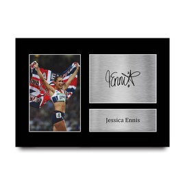 HWC Trading A4 Jessica Ennis Gifts Printed Signed Autograph Picture for Athletics Sport Memorabilia Fans