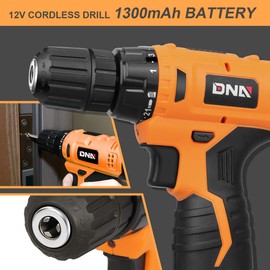 DNA MOTORING Orange 27 PCs 12V 1300mAh Lithium Cordless Drill & Home Hand Repair Kit Combination Tool Set, Model: TOOLS-00016