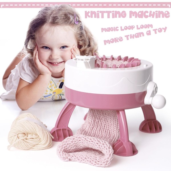 Buithafu Knitting Machine,22 Needles Weaving Loom Round Knitting Machines with