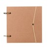 XINCHIA Square Kraft Sketchbook Blank Ring Binder Drawing Notebook Refillable