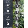 Monarch Rain Chains Aluminum Lotus Pewter Rain Chains for Gutters
