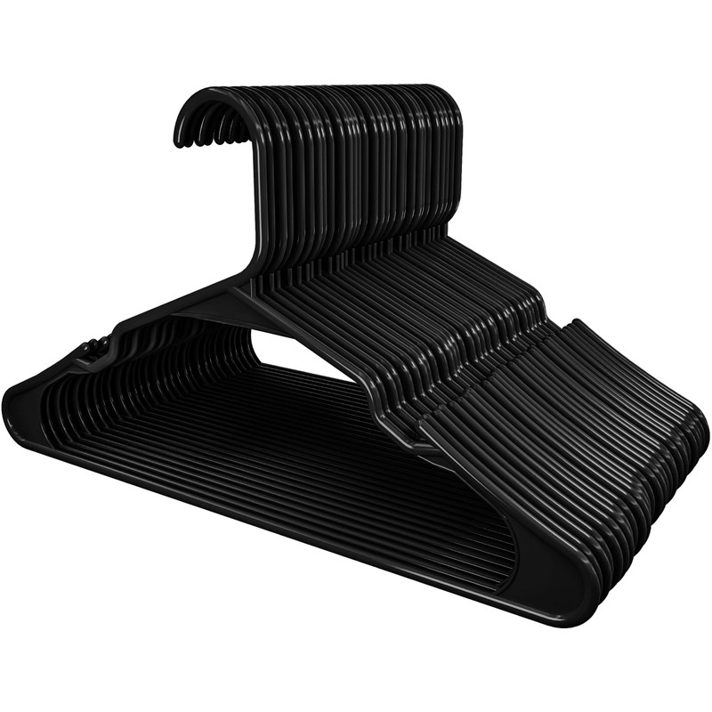 Utopia Home Plastic Hangers 50 Pack - Perfect Space Saving
