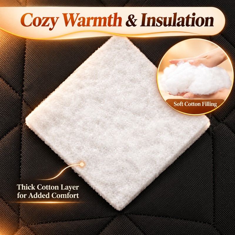 Magnetic Thermal Insulated Door Curtain, Quilted Oxford Fabric Winter Door