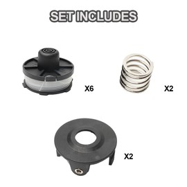 Replacement thread spool, grass trimmer spool, grass trimmer spool, 195858-1/196146-9 Tap&Go replacement thread spool, compatible with Makita batteriesense 18 V DUR181/RF/Z, DUR141