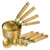 Gold Measuring Cups and Spoons Set,8 Piece Premium Stainless Steel